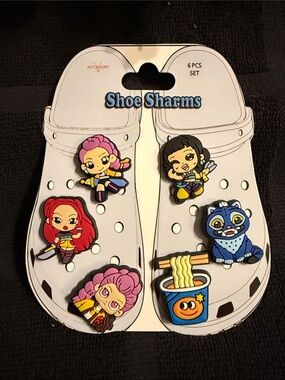 Assorted Kids Shoe Charms Set - Blue & Multicolor
